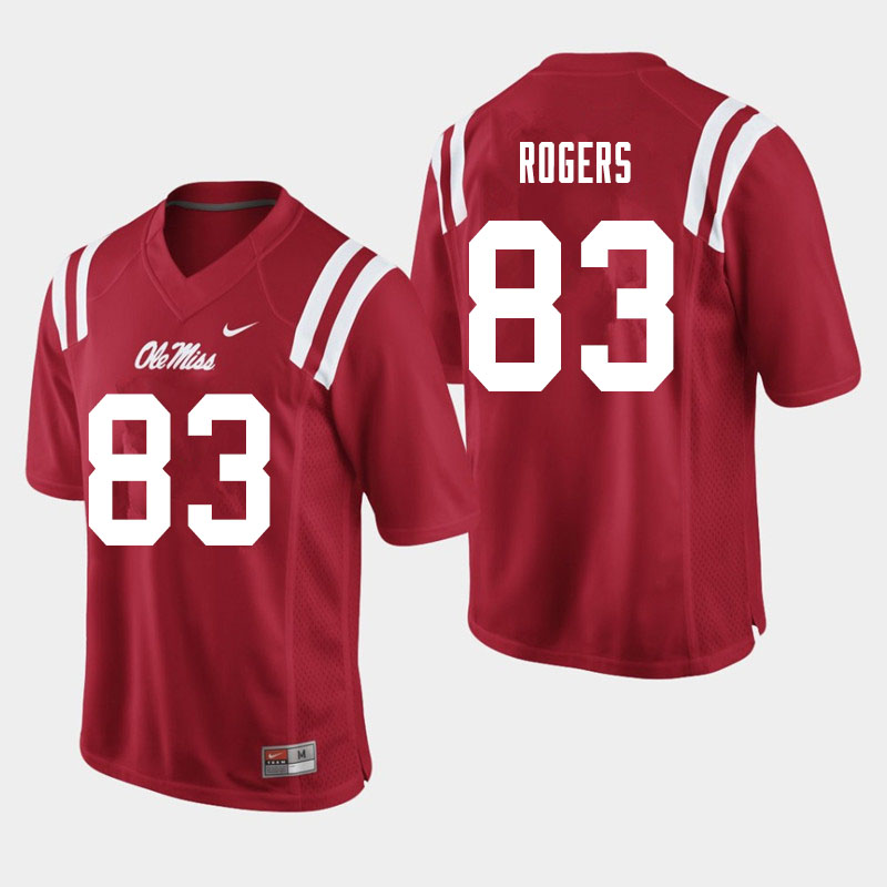 Chase Rogers Ole Miss Rebels NCAA Men's Red #83 Stitched Limited College Football Jersey JCN7458VF